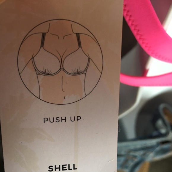 Shade & Shore  Bikini swimsuit top neon pink - Picture 5 of 8